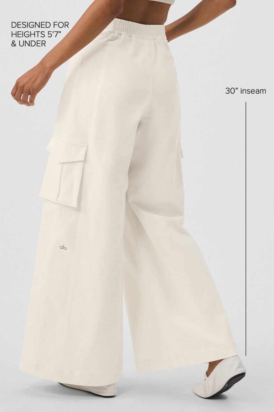 Show Off Cargo Wide Leg Trouser (Regular) - Ivory