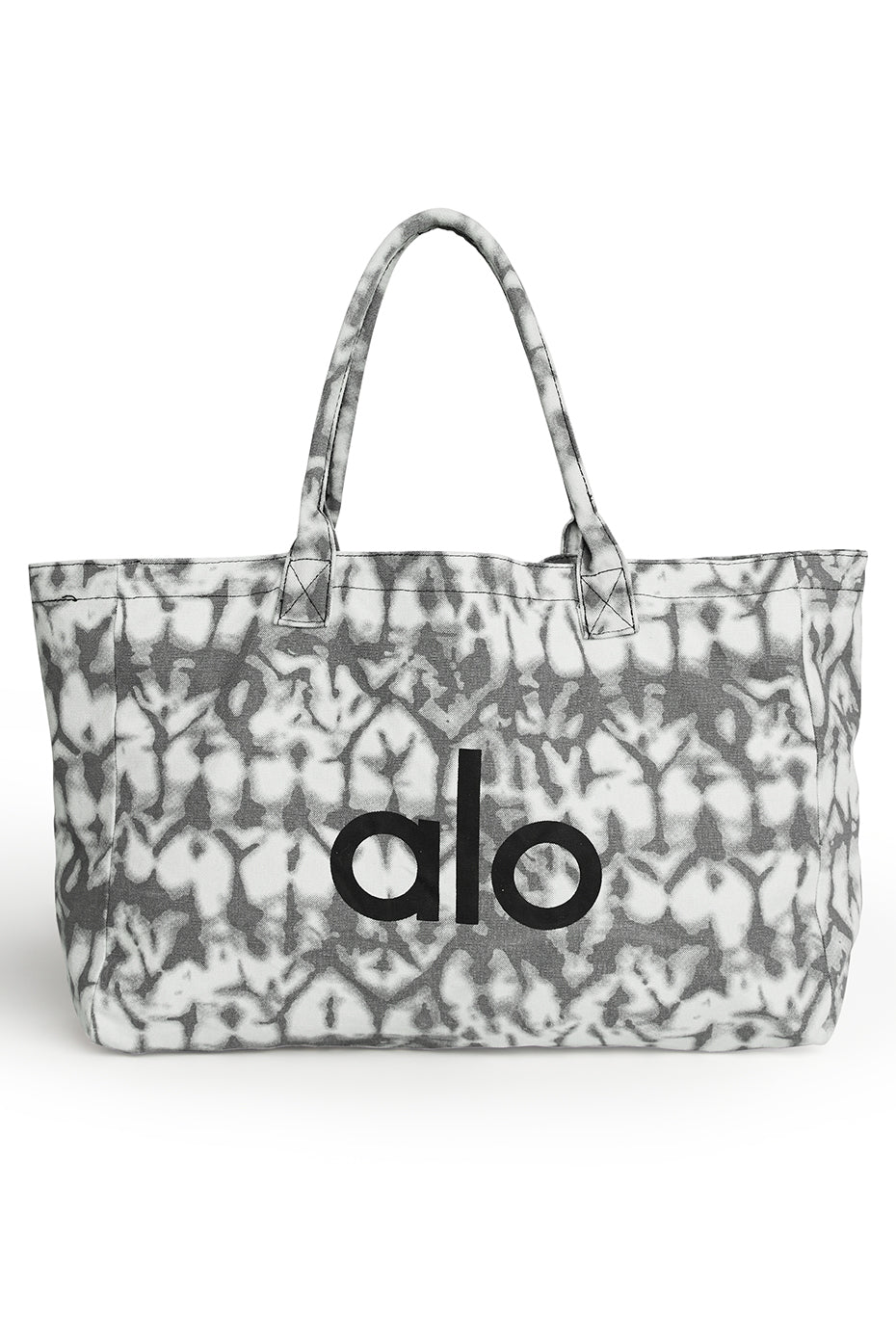 alo yoga Small Gray Paper Shopping Gift Bag with White Strap Handles 8 x 10  x 4