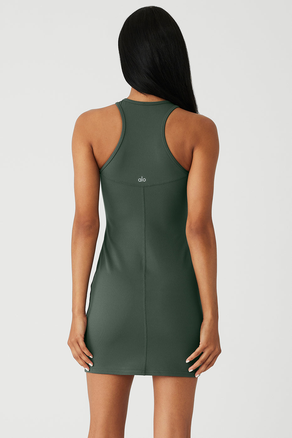 Airlift Ribbed Magnetic Dress Dark Cactus Alo Yoga