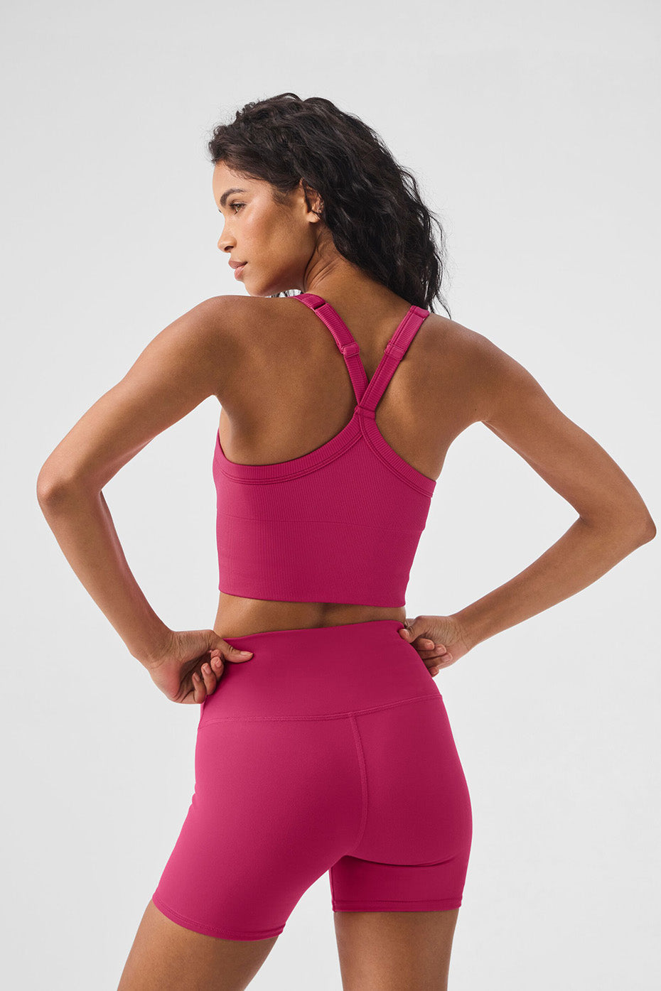 Seamless Ribbed Favorite Bra Tank - Pink Summer Crush | Alo Yoga