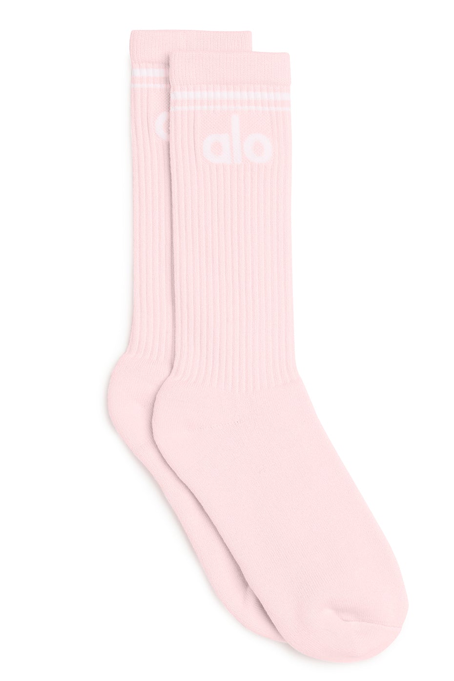 Unisex Throwback Sock Powder Pink White Alo Yoga