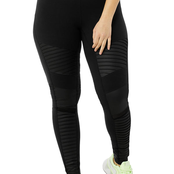 ALO Yoga, Pants & Jumpsuits, Alo High Waist Moto Leggings With Mesh  Panels Slate Size Medium