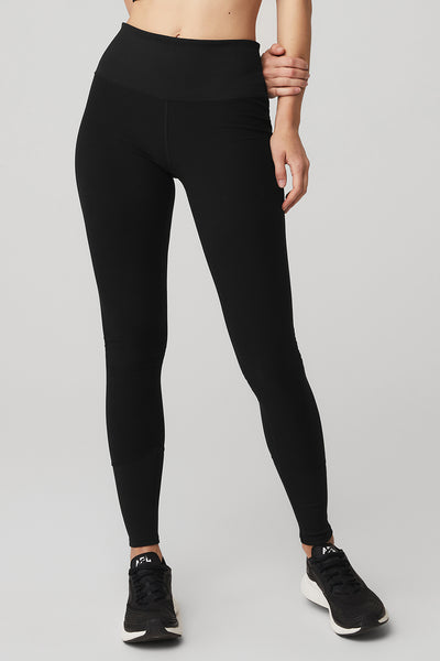 RoAn Dancewear ] Stealth solid black high waisted yoga leggings